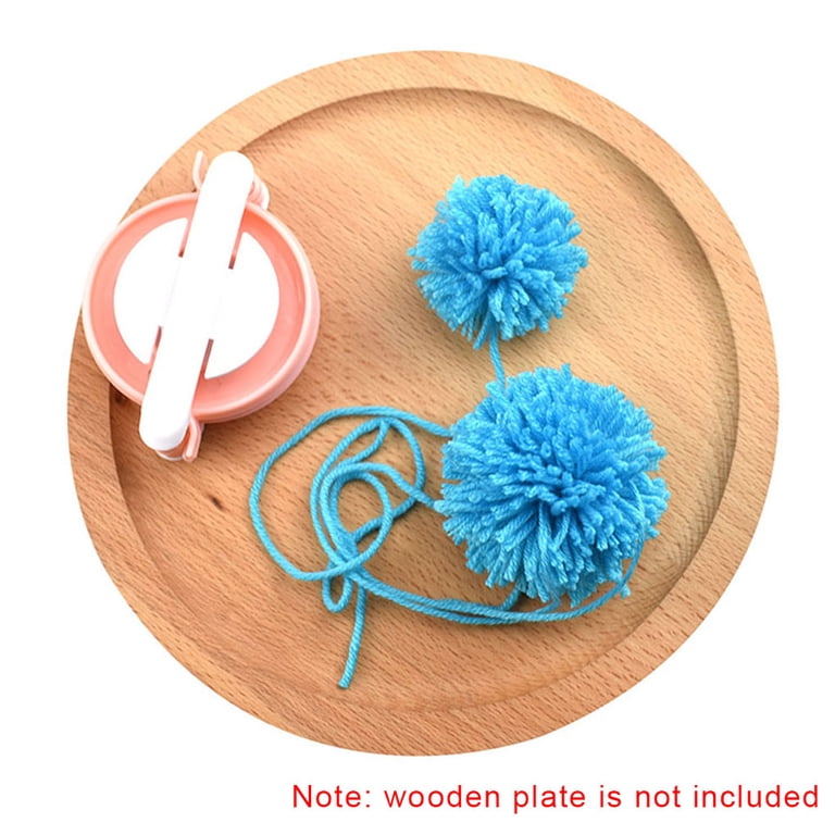 4-Size Pom Pom Maker Kit - DIY Fluff Ball Tool For Yarn, Knitting Crafts (Random Color)