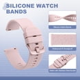 thumbnail image 3 of Uxcell Silicone Watch Bands 20mm Width Soft Quick Release Watch Bands Replacement Sports Straps with Stainless Steel Buckle for Men Women, Pink, 3 of 7