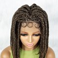 thumbnail image 3 of Short Braided Wigs for Women Double Full Lace Knotless Box Twist Braided Wigs Synthetic Lace Front Braided Wigs with Baby Hair Handmade Braided Wigs 14 inches (1B/27 Color), 3 of 11