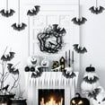 thumbnail image 4 of Halloween Bats Decoration Lace Bat 3D Scary Bat Decor Room Decor Realistic Props for Halloween Window Indoor Outdoor Party Supplies(12 Pieces,Black), 4 of 7