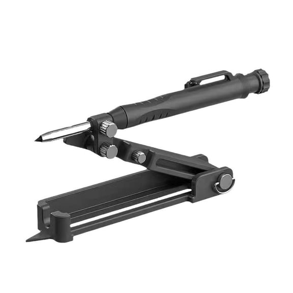 Multi-function Scribing Tool with Deep Hole Pencil, Woodworking Scribe Gauge Scriber Line Maker Measuring Tool,Multifunctional Tools(16*3*3cm BLACK)