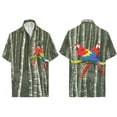 thumbnail image 4 of HAPPY BAY Men's Hawaiian Shirts Short Sleeve Button Down Shirt Men's Casual Shirts Holiday Tropical Beach Summer Party Shirts for Men Funny 4XL Bamboos, Grey, 4 of 5