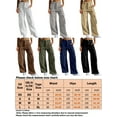 thumbnail image 3 of Frontwalk Women's Cargo Pants High Waist Baggy Wide Leg Pants Loose Fit Trousers Coffee S, 3 of 3