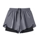 thumbnail image 4 of pstuiky Pantalones cortos para hombre, Pantalones cortos deportivos de doble capa para hombre, de color liso Pantalones cortos de golf, 4 of 6