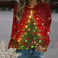 thumbnail image 2 of Tumotour Christmas Sweater for Women Christmas Print Hoodless Sweatshirt Crewneck Long Sleeve Pullover Sweatshirt Tunic Blouse, 2 of 4
