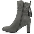thumbnail image 3 of Journee Womens Zuri Inside Zip Block Heel Booties, 3 of 10