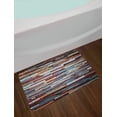 thumbnail image 2 of Urban Bath Mat, Colored Stone Surface Texture Background Retro Style Urban Brick Wall Image, Non-Slip Plush Mat Bathroom Kitchen Laundry Room Decor, 29.5 X 17.5 Inches, Mauve Teal Ivory, Ambesonne, 2 of 2