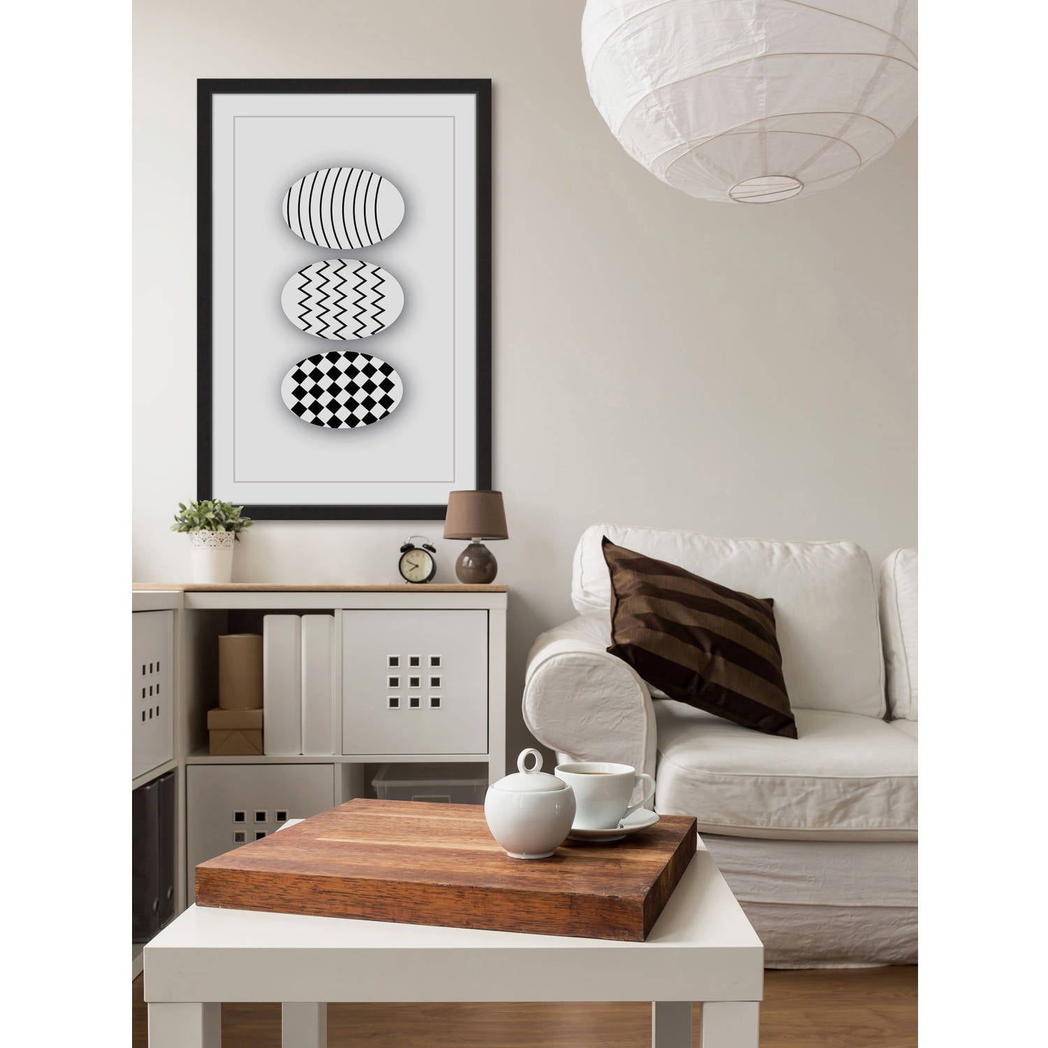 Marmont Hill "Patterned Eggs" by Katarina Snygg Framed Painting Print