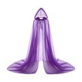 thumbnail image 5 of DuoJiaJ Womens Hooded Wedding Cape, Long Cloak Party Dress Up Purple, 5 of 5
