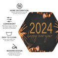 thumbnail image 4 of Balery 4 Pcs Happy New Year 2024leather Coasters Set, Drink Table Cup Coasters For Living Room Kitchen Coffee Decor, 4 of 9