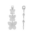 thumbnail image 2 of Sterling Silver Polished Beaded Butterfly Charm Pendant Necklace with Chain, 2 of 4