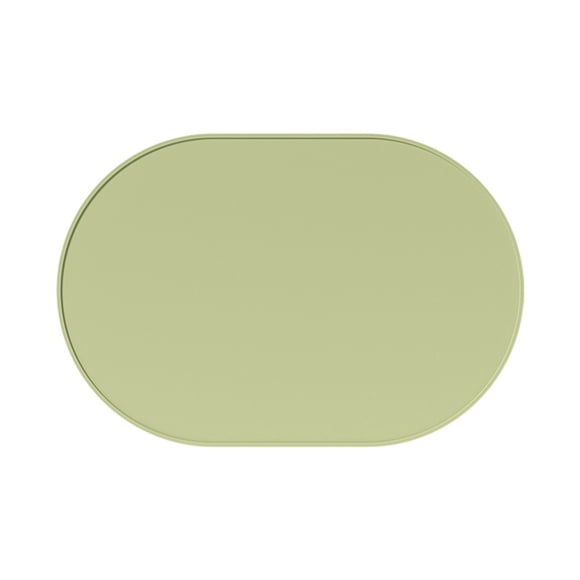 Silicone Placemats Set of 4, Oval Heat Resistant Place Mats, Waterproof Washable Wipeable Dining Table Mats, Non-Slip Silicone Food Mat for Toddles Kids Adults Home Decor