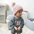 thumbnail image 5 of Kids Winter Hats Girls Knitted Beanie Hat with Pompom Cute Warm Lined Knit Beanies Cap for Boys and Girls, 5 of 8