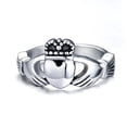 thumbnail image 1 of Banda de Acero Inoxidable Hugo Decoración Palma para Boda Unisex US 7, 1 of 4