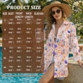 thumbnail image 7 of Xoenoiee Pink Rabbit Bunny Egg Flower Print Womens Swimsuit Coverups Easter Button Down Swimwear Shirts Lapel Collar Bathing Suit V Neck Bikini Cover Ups Beach Outfits, Size 2XL, 7 of 7