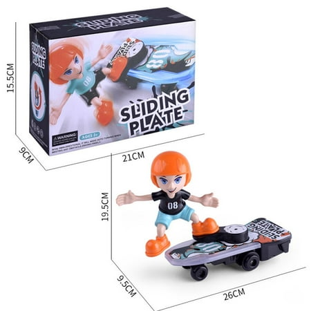 Kids Toy Cartoon Electric Stunt Scooter Rotate Sliding Plate W/ Light &Music .rotate 360 degrees randomly on the (Best Music To Skate To)