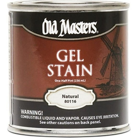 1/2 pt Old Masters 80116 Natural Gel Stain Oil-Based Stain