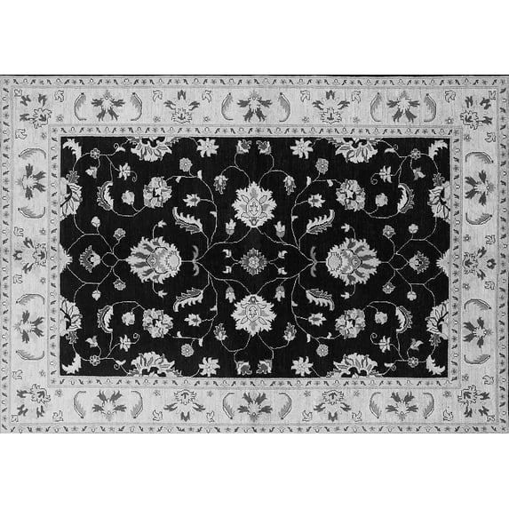 Ahgly Company Indoor Rectangle Oriental Gray Industrial Area Rugs, 4' x 6'