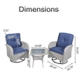 thumbnail image 4 of PARKWELL 3 Pieces Outdoor Swivel Gliders Rocker Set,High Back Wicker Patio Chairs with Side Table,Light Gray Rattan Deep Seating Furniture with Non-Slip Navy Cushion for Porch Deck Backyard, 4 of 10
