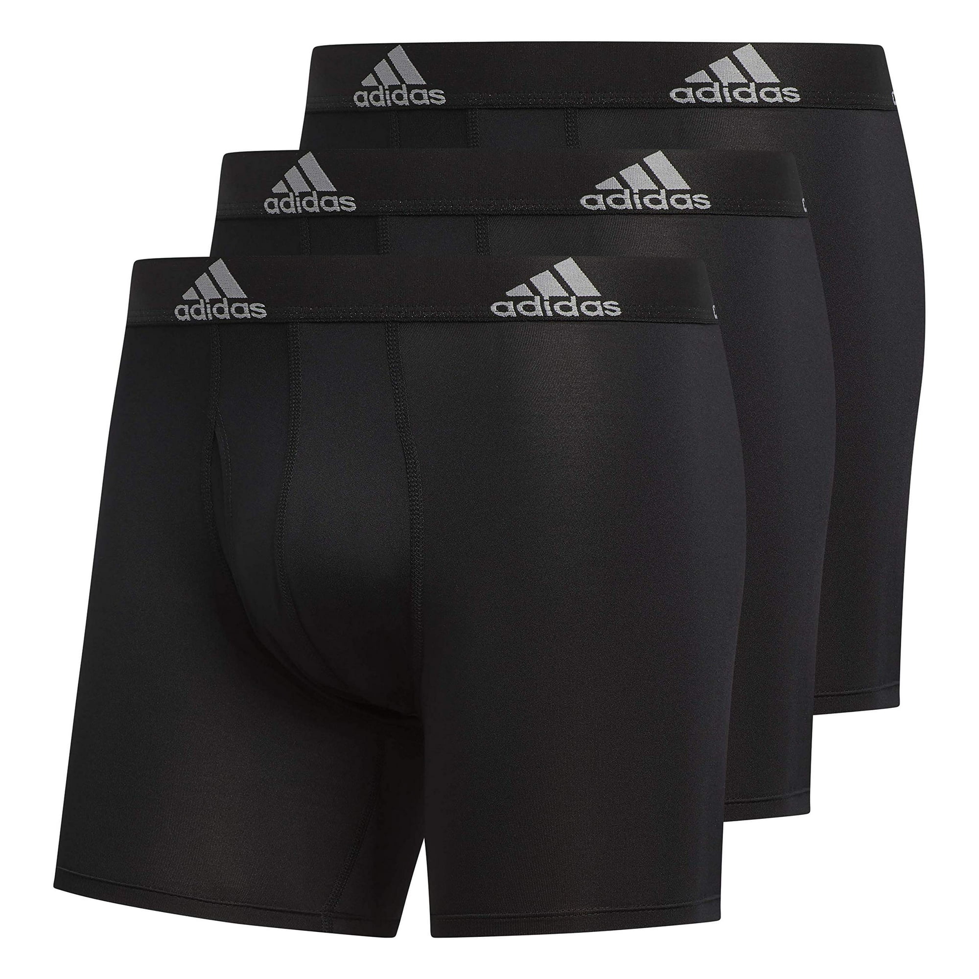 adidas Men s Climalite Boxer Briefs Underwear 3 Pack Black Black Black Black Black Black X Large Walmart