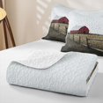 thumbnail image 4 of Manfei Animal Cow Twin Quilt Set 2 Pieces,Rustic Countryside Cabin Twin Coverlet Set,Beige Brown,1 Bedspread and 1 Pillowcase, 4 of 7