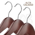 thumbnail image 2 of Set 5 Gancho De Madera Hombro Ancho Para Prendas Pesadas, 2 of 10
