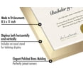 thumbnail image 5 of Americanflat 8.5x11 Diploma Frame in Gold with Shatter Resistant Glass - Horizontal and Vertical Formats for Wall and Tabletop (2 Pack), 5 of 6