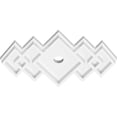 thumbnail image 2 of 12"W x 8"H x 1"ID x 3 3/4"C x 1"P Zoe Architectural Grade PVC Contemporary Ceiling Medallion, 2 of 11