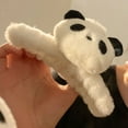 thumbnail image 4 of Eoperou Plush Panda Shape Hair Claw Strong Grip Back Head Hair Clip Cartoon Shark Girl Hair Claw Hair Accessories, 4 of 7