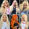 thumbnail image 7 of HAOFAN Hair 613 Body Wave Lace Front Wigs Human Hair Pre Plucked For Black Women Brazilian Hair Glueless Transparent Lace Frontal Wig(12 inch), 7 of 7
