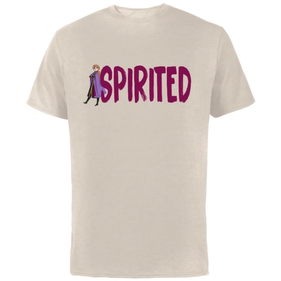 Disney Frozen Anna Spirited - Short Sleeve Cotton T-Shirt for Adults - Customized-Natural