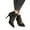 Black, variant on Aueoeo Pointed Toe Shoes For Women Mesh Breathable Shoes Thin High Heels Sandals Flower Lace Dressy Sandals With Back Zipper