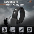 thumbnail image 6 of Travel Money Belt, Nylon Hidden Money Pocket Belt with Plastic Buckle, 6 of 7