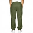 thumbnail image 6 of Kids Unisex Joggers Soft Cotton Linen Harem Pants Elastic Waist and Cuffed Ankle Loose Fit Baggy Trousers for Kindergarten Play, 5T-15Y, 6 of 7