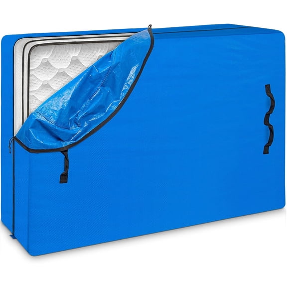 Mattress Bags for Moving and Storage, Queen Mattress Cover Heavy Duty Mattress Bag Reusable Mattress Storage Bags with Durable Handles and Zipper Closure - Moving Supplies Moving Bags, Queen Size