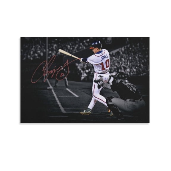 Chipper Jones Canvas Poster Poster Cool Artworks Painting Wall Art Canvas Prints Hanging Picture Home Decor Posters Gift 08x12inch(20x30cm)