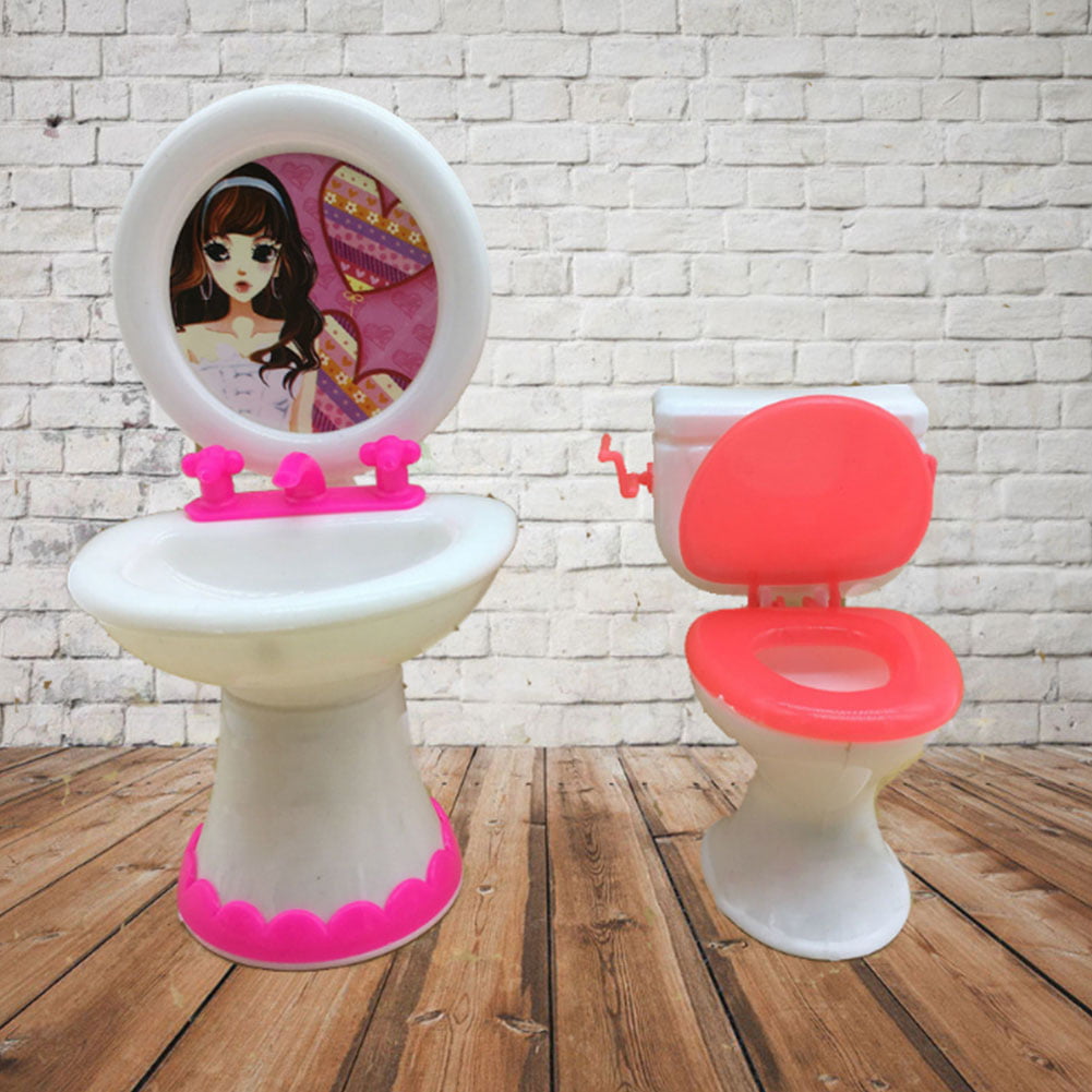 Vintage Princess Plastic Bathtub for 29cm Doll Furniture Random Color 