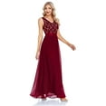 thumbnail image 5 of Womens Elegant Formal Maxi Bridesmaid Dresses Glitter Sequin Long Evening Dress Sleeveless Cocktail Flowy V-Neck Gown, 5 of 7