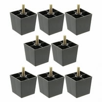 FACEGA 8 Pcs Couch Leg Replacement Minimalist Furniture Legs Black