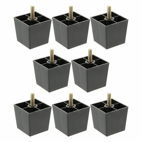 FACEGA 8 Pcs Couch Leg Replacement Minimalist Furniture Legs Black