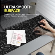 Mouse Pad Gaming Mousepad 31.5 x 11.8 x0.12in Large Mouse Pad for Keyboard and Mouse with Anti-Slip Rubber Base, Keyboard Pad XL Mouse Mat for Home and Office(Black)