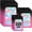 Black Pink, variant on 300 Pack 3Size Mylar Holographic Bags with Clear Window,Holographic