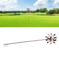 thumbnail image 4 of Molino De Viento Para Jardín, Revestimiento De Alambre Cepillado De Bronce Ligero Suave, Hilanderos De Viento Solares De Pila De Madera Estable Para Patio, 4 of 7