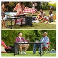 thumbnail image 4 of WDZS Folding Grill Table, Portable Picnic Table, Camping Table with Storage, Adjustable Height, 4.7ft Large Desktop ＆ 2 Wing Panels, Outdoor Grill Table for Party BBQ RV Picnic (Black), 4 of 9