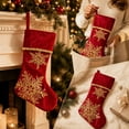 thumbnail image 2 of Christmas Stockings, Classic Holiday Xmas Stocking with Hanging Loop, Gift Bag for Fireplace Mantel, Tree and Family Holiday Decor, 2 of 7