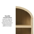 thumbnail image 5 of Walker Edison Modern 5 Shelf Open Arched Bookshelf, Coastal Oak, 5 of 17