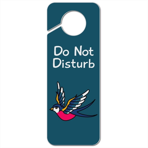 Traditional Swallow Plastic Door Knob Hanger Sign