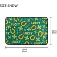thumbnail image 7 of SKYSONIC St. Patrick's Day Lucky Clover Door mat Non Slip Floor Door Rug Soft Floor Mat for Kitchen Garden Bedroom Indoor Outdoor Entrance Home Holiday Decoration 23.6" x15.7", 7 of 7