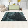 thumbnail image 3 of Wolf with Rainy Forest Area Floor Mats Non-Slip Rugs Soft Doormat 60 x 39 inch Carpet for Living Dining Room Bedroom Decorative, 3 of 7