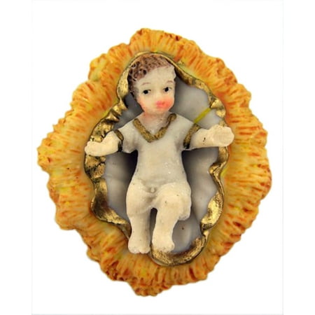 Christmas Nativity Paintings Resin Infant Jesus Christ in Creche Christmas Figurine for Nativity Set, 2 3/4 Inch ()